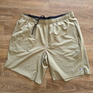 Champion Men's Woven Performance Short Size XXL Bronze Tan Green